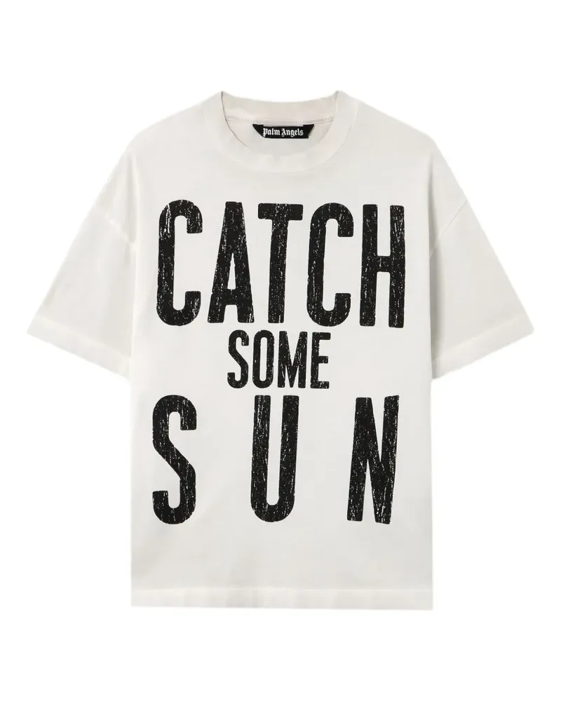 Palm Angels slogan-print T-shirt - Weiß Weiß
