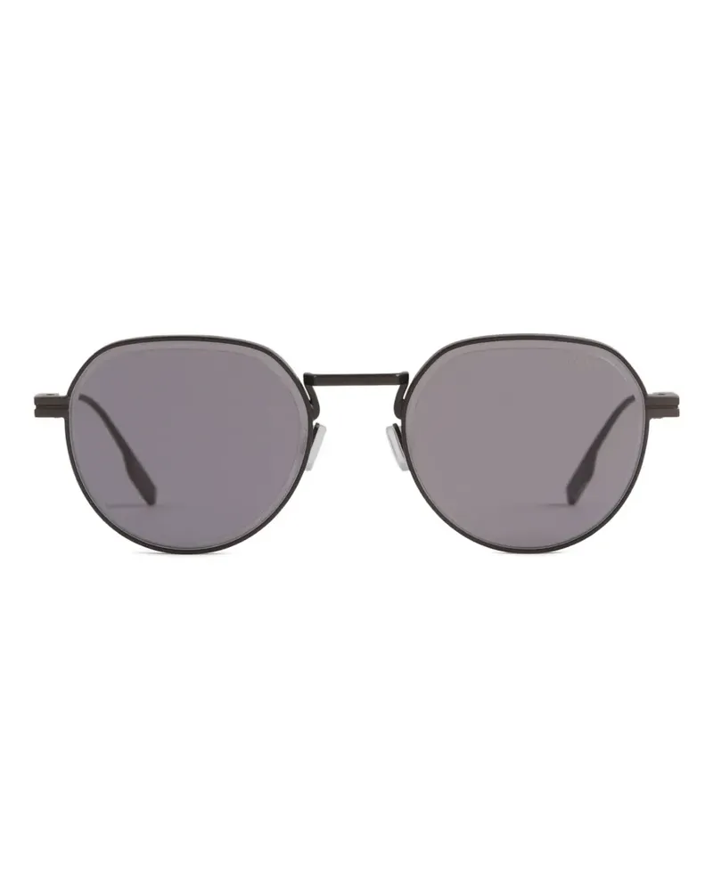 Ermenegildo Zegna Sonnenbrille mit rundem Gestell - Grau Grau