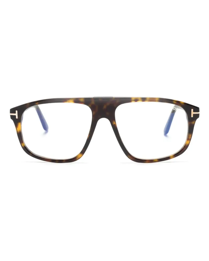 Tom Ford FT5901B Pilotenbrille in Schildpattoptik - Braun Braun