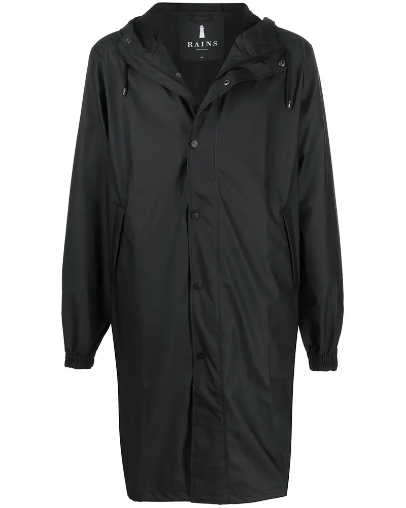 RAINS Parka mit Schwalbenschwanz - Schwarz Schwarz