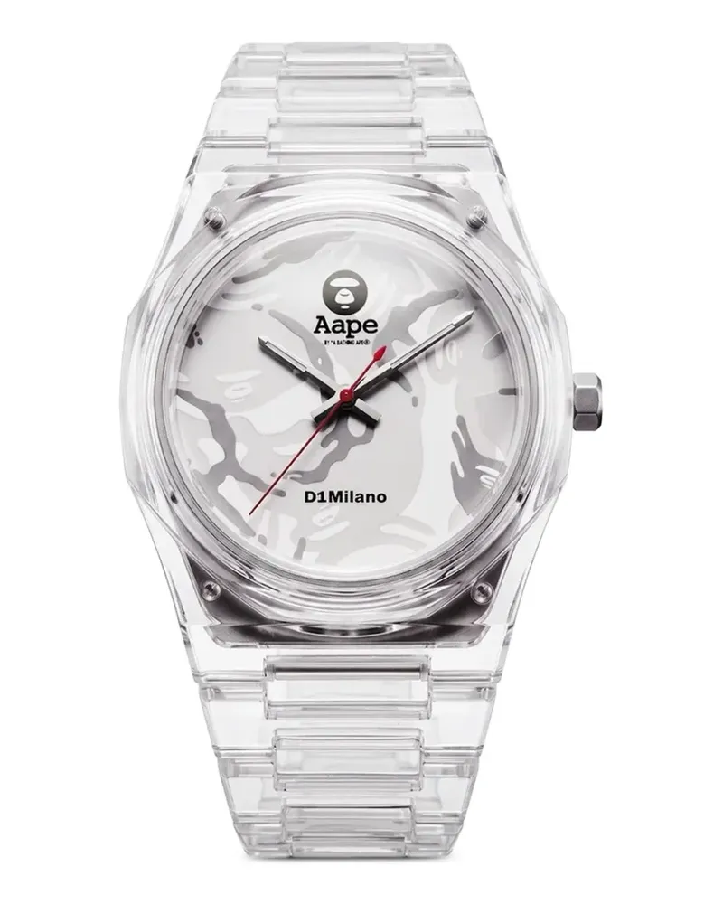 BAPE x D1 Nylon Armbanduhr 39mm - Weiß Weiß