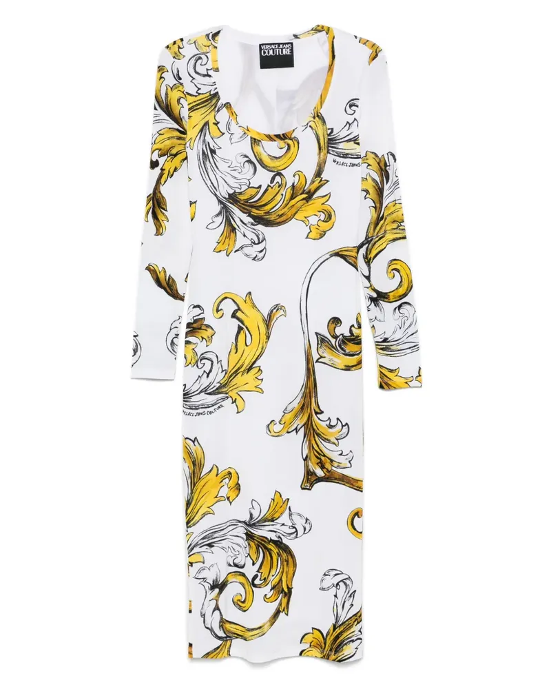 Versace Jeans Barocco Outline Kleid - Weiß Weiß