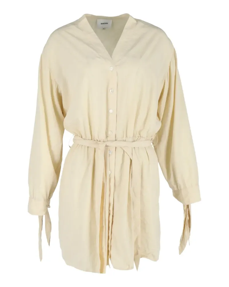 Nanushka V-neck shirt mini dress - Gelb Gelb