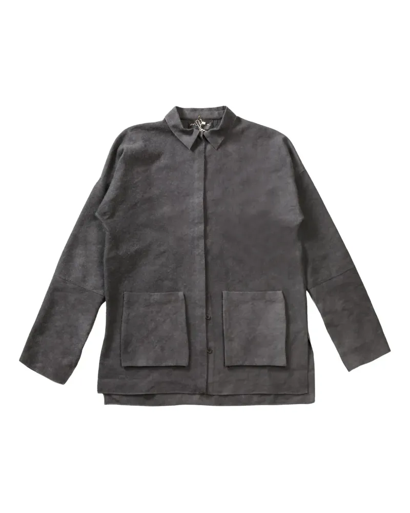 Cortana linen-blend shirt - Grau Grau
