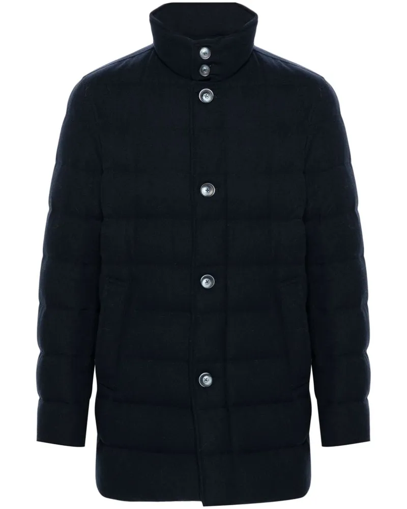 Herno Gefütterte Jacke mit Logo-Schild - Blau Blau