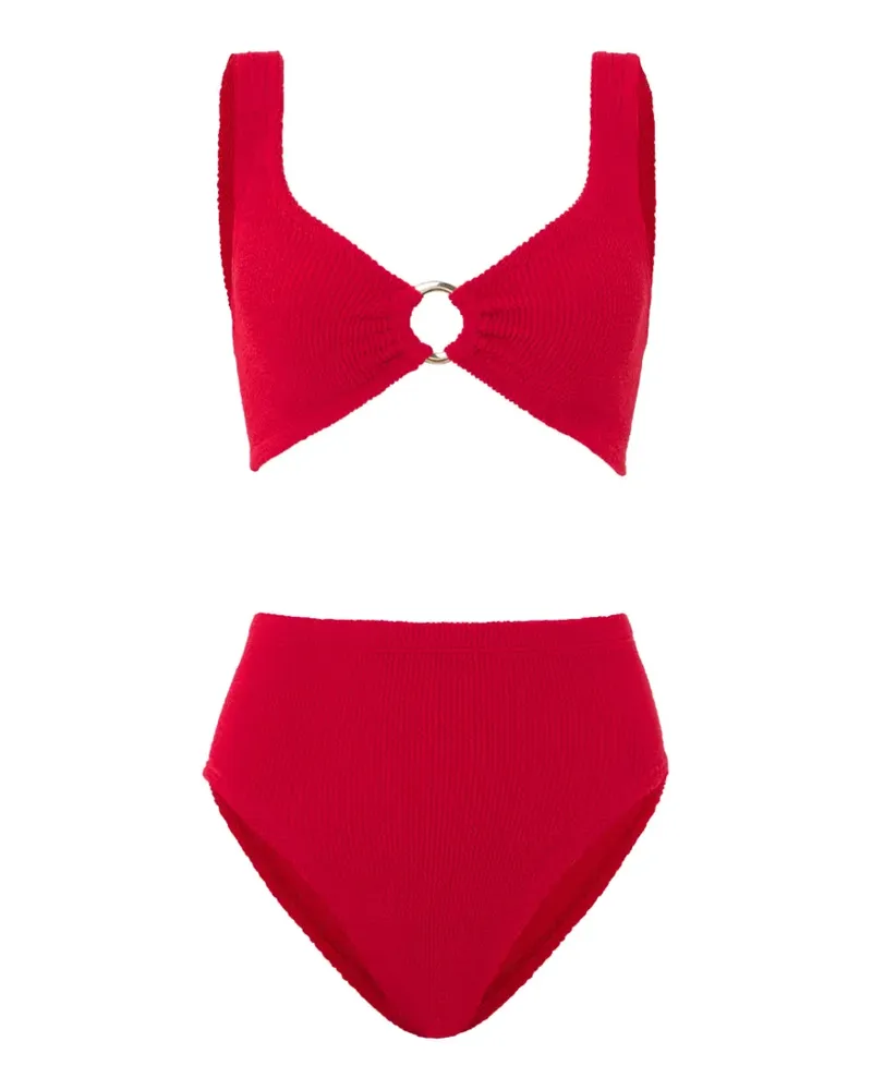 Hunza G Nadine Bikini mit Ringdetail - Rot Rot