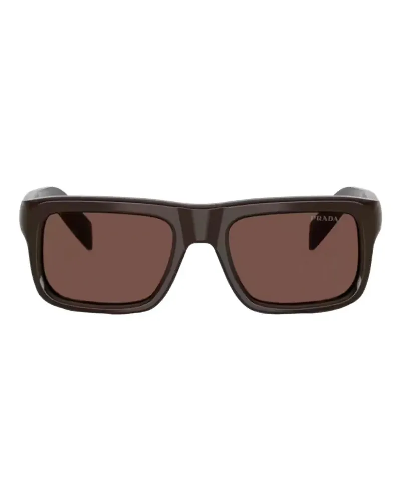 Prada Sonnenbrille mit eckigem Gestell - Braun Braun