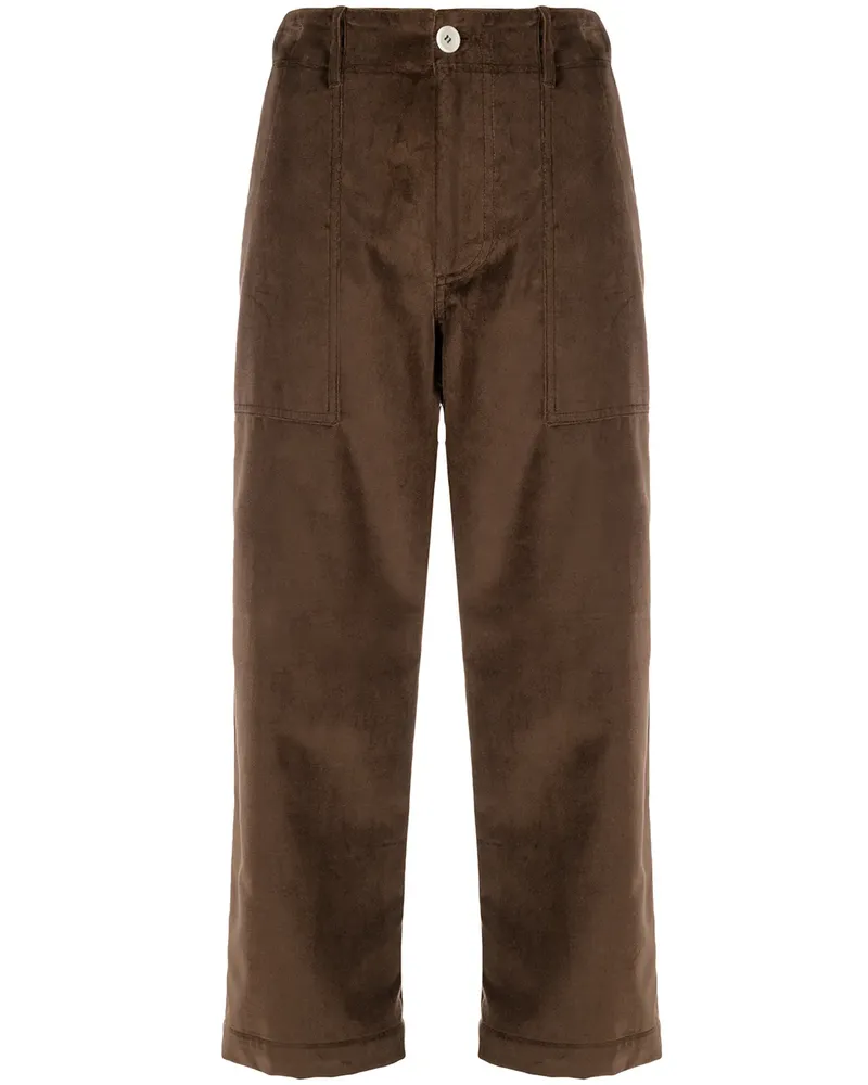 Jejia Gerade Cropped-Hose - Braun Braun