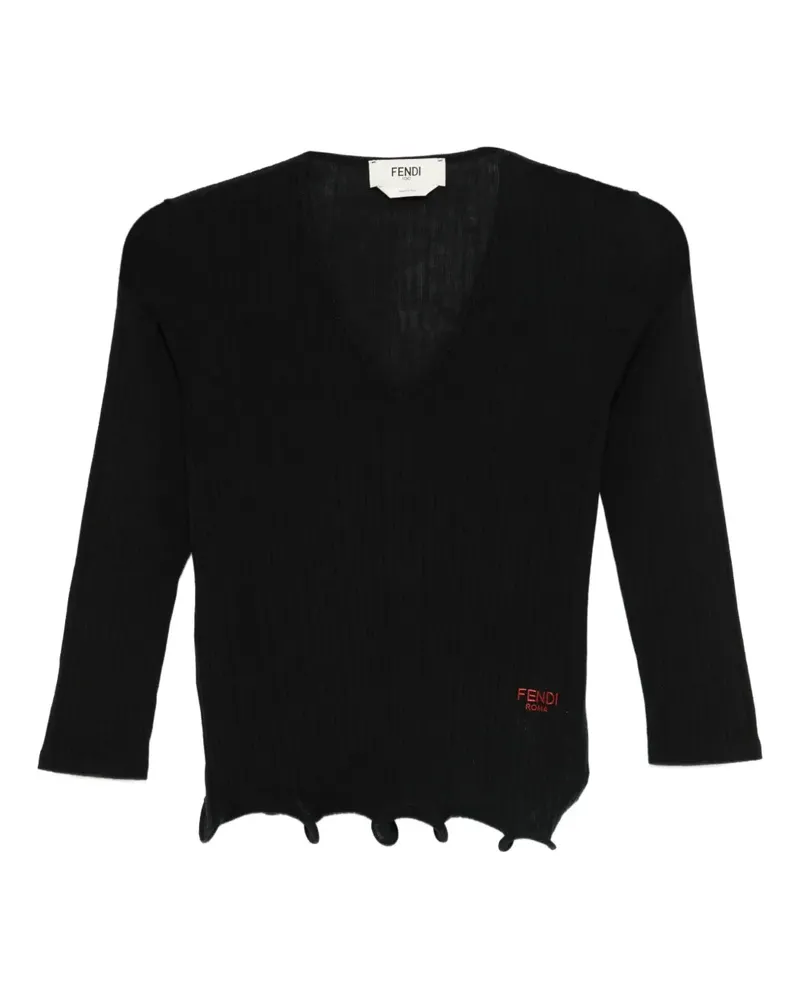 Fendi V-neck top - Schwarz Schwarz