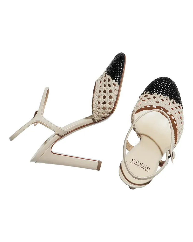 Francesco Russo crochet-knit sandals - Nude Nude