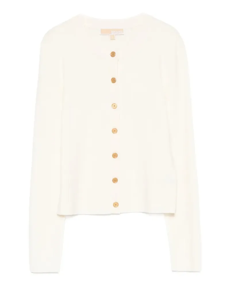 Michael Kors button-up ribbed cardigan - Nude Nude