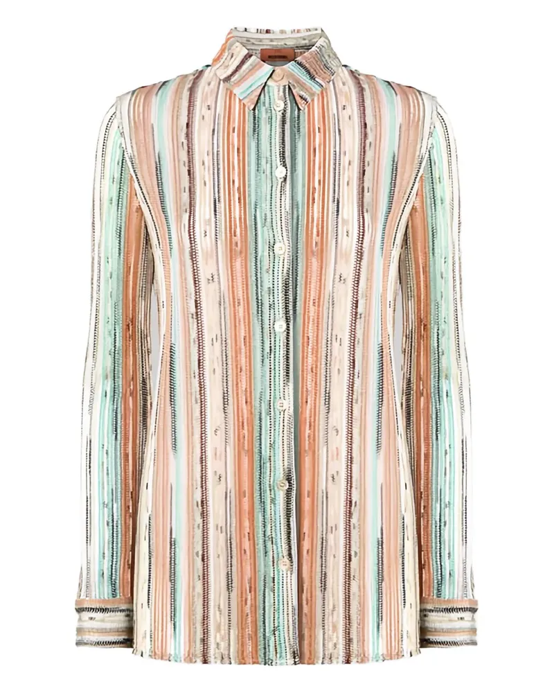 Missoni Gestreiftes Langarmshirt - Nude Nude