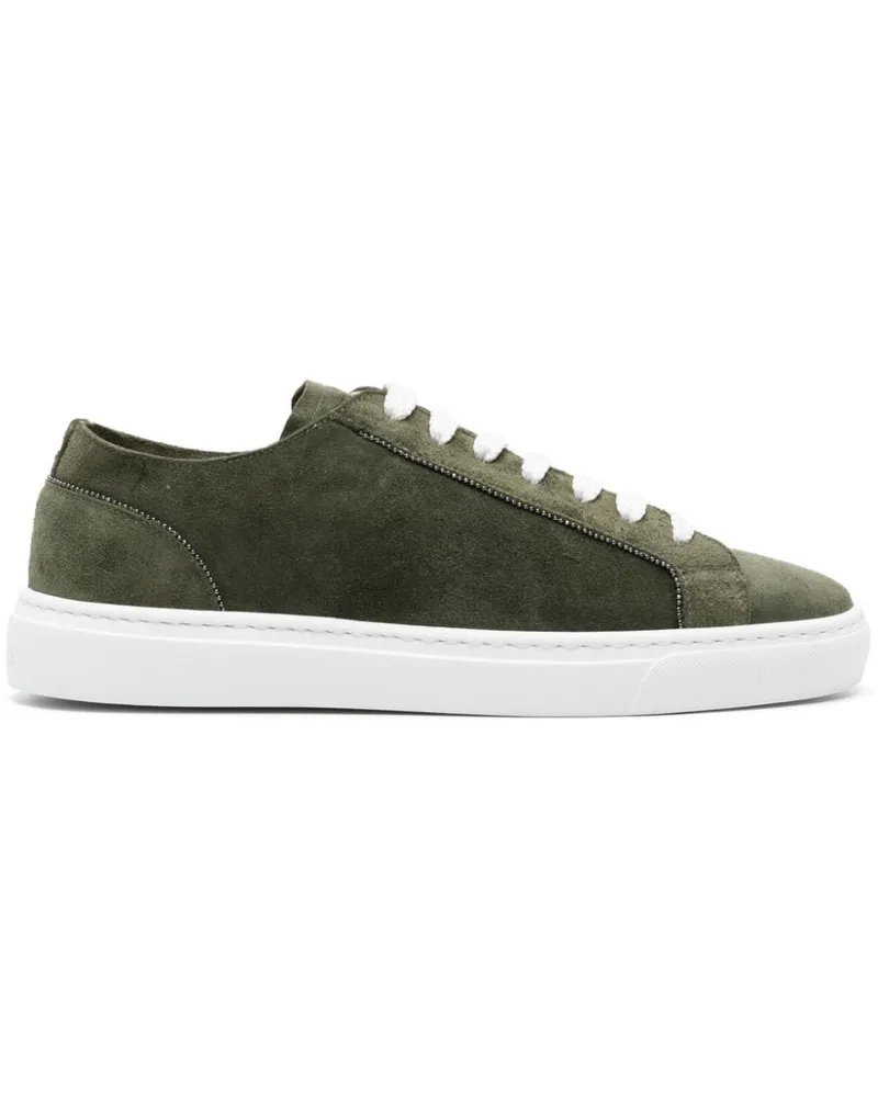 Doucal´s Wildleder-Sneakers mit Kettendetail - Grün Grün