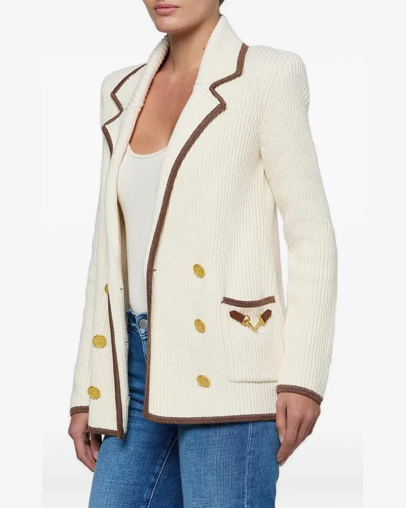 L'Agence Ranch Blazer aus geripptem Strick - Nude Nude