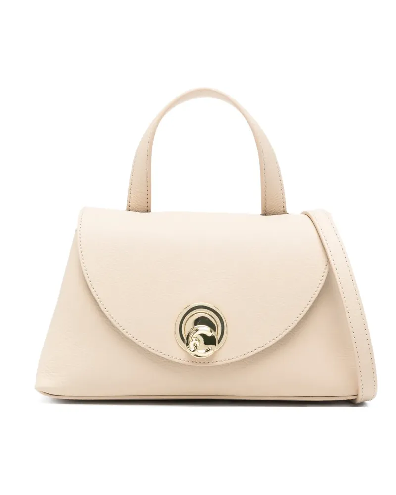 Coccinelle small Nika leather tote bag - Nude Nude