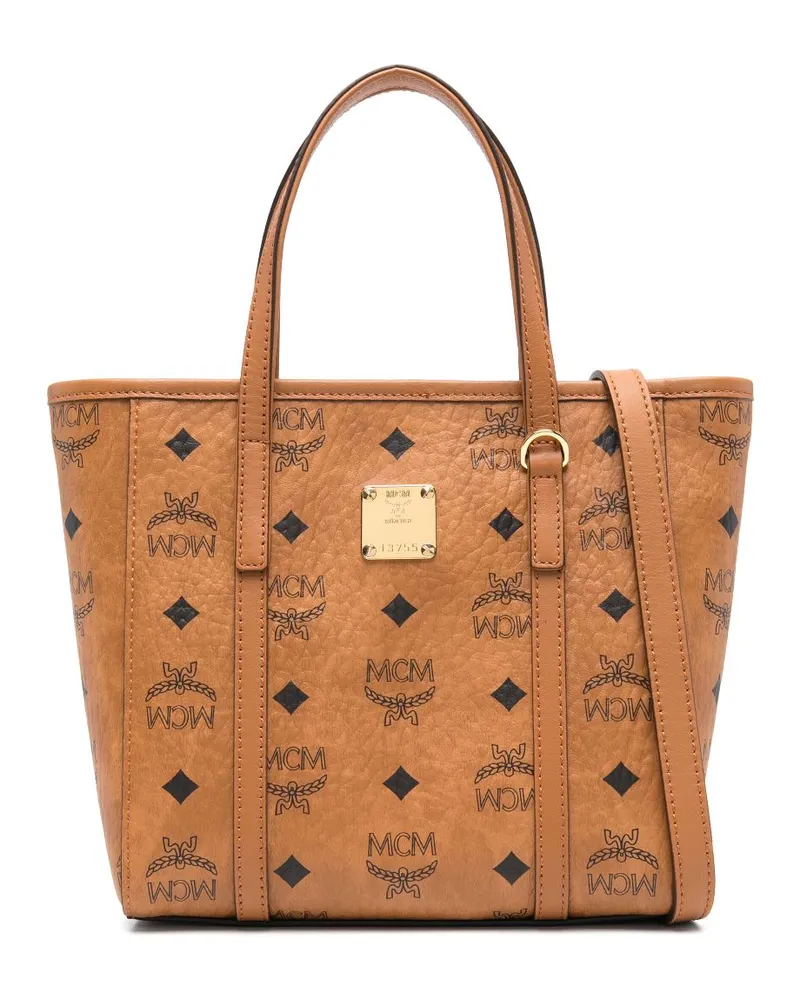 MCM Handtasche mit Logo-Print - Braun Braun
