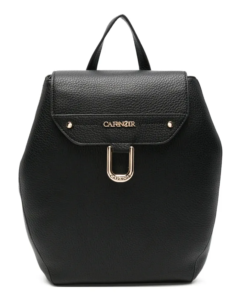 CAFèNOIR  Rucksack mit Logo-Schild - Schwarz Schwarz