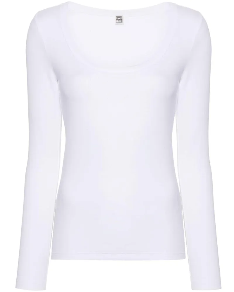 Totême T-Shirt mit U-Ausschnitt - Weiß Weiß