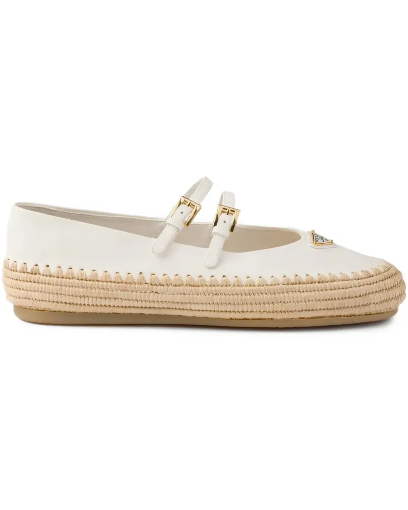 Prada Ballerinas aus Leder - Weiß Weiß