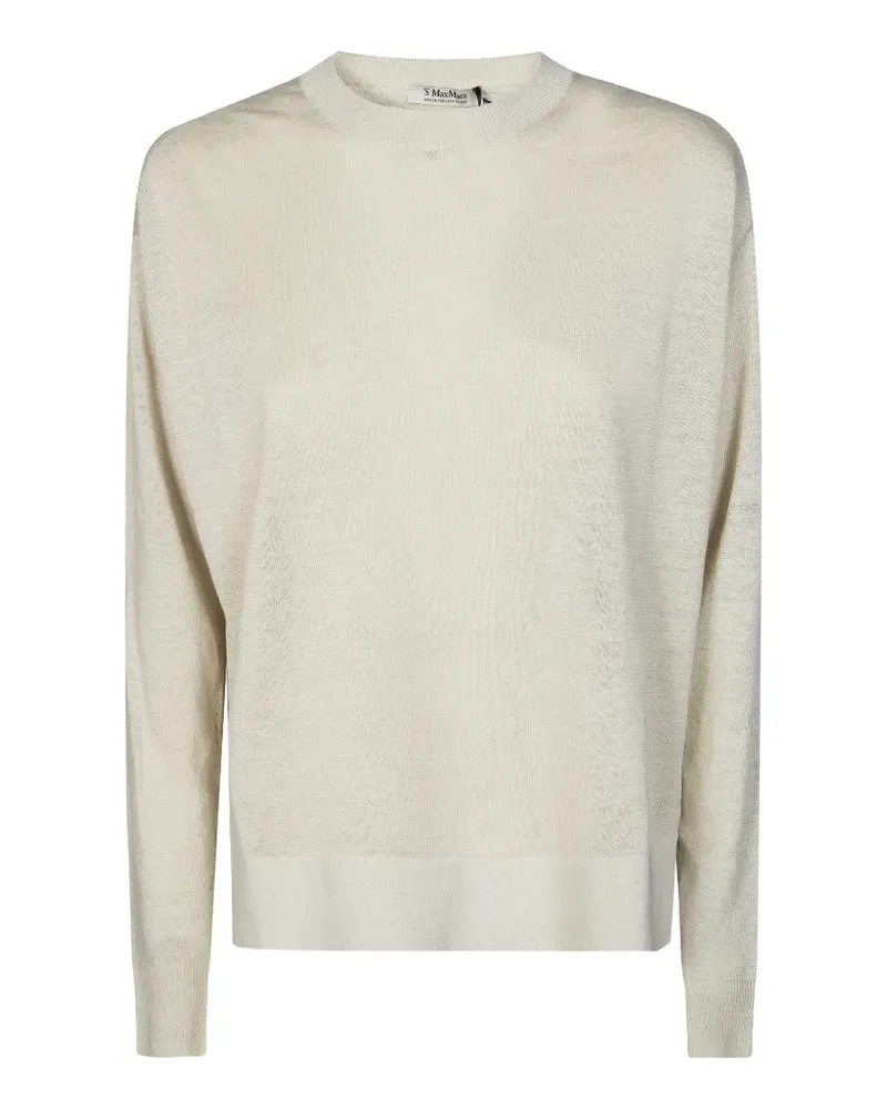 Max Mara fine-knit drop-shoulder sweater - Weiß Weiß