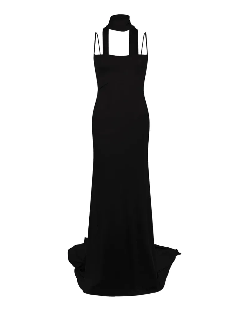Dsquared2 Neckholder-Maxikleid aus Jersey - Schwarz Schwarz