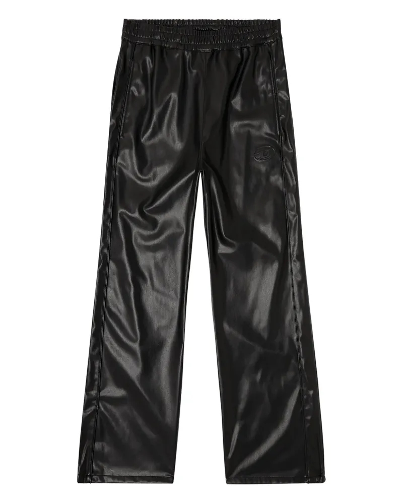 Diesel embroidered-logo trousers - Schwarz Schwarz