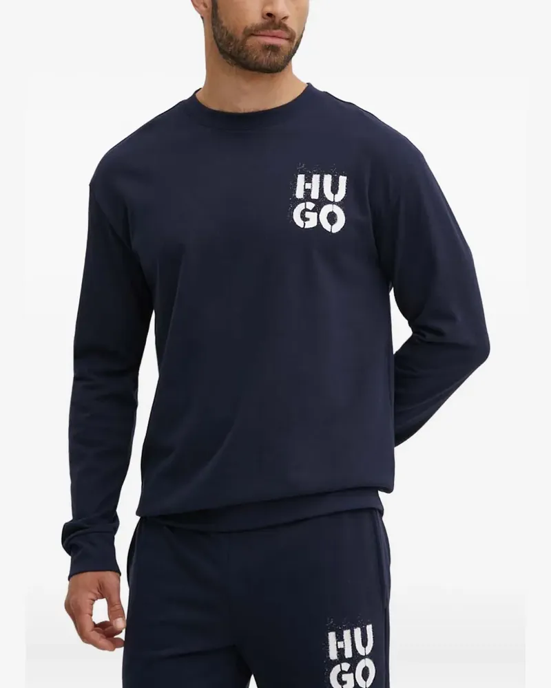 HUGO BOSS Sweatshirt mit Logo - Blau Blau