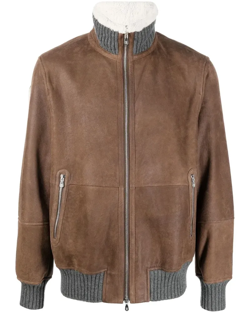 Brunello Cucinelli Bomberjacke mit Shearling - Braun Braun