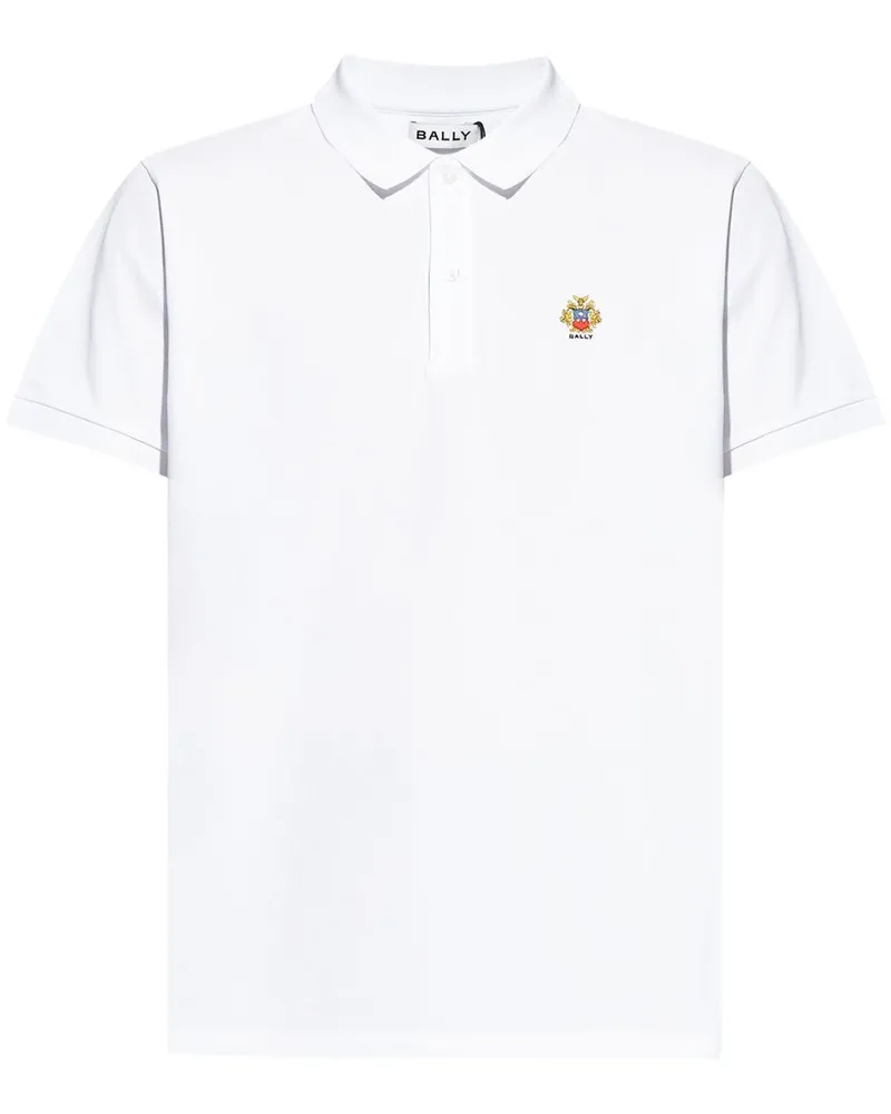 Bally Poloshirt mit Logo-Stickerei Weiß