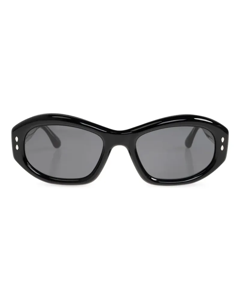 Isabel Marant oval-frame studded sunglasses - Schwarz Schwarz