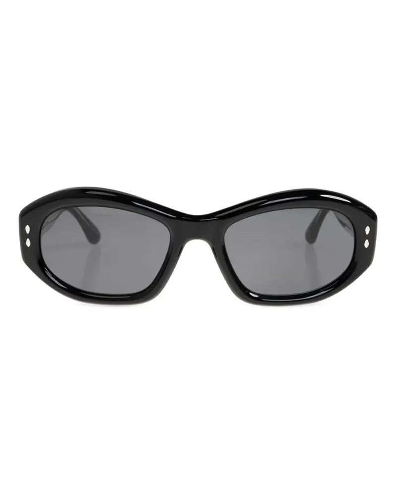 Isabel Marant oval-frame studded sunglasses - Schwarz Schwarz
