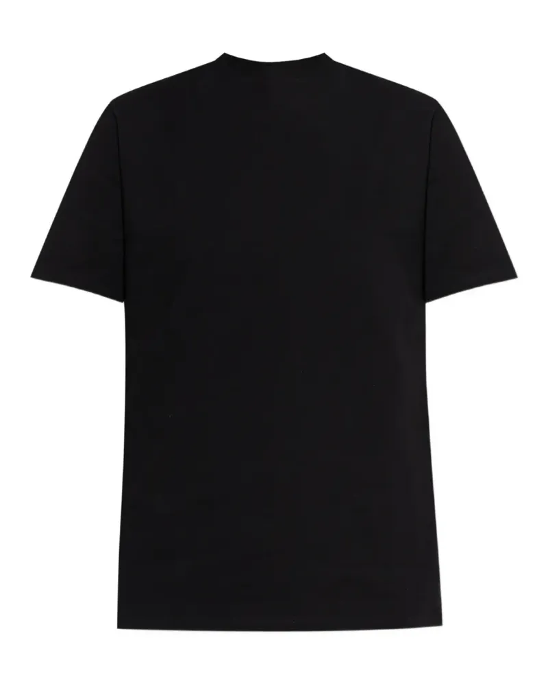 Jil Sander T-Shirt mit Logo-Patch - Schwarz Schwarz