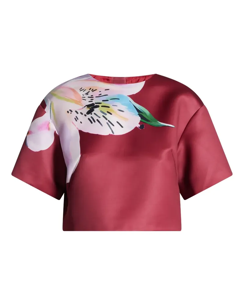 LEO LIN Indie Bluse mit Blumen-Print - Rot Rot