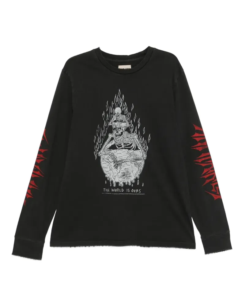 GALLERY DEPT. graphic-print long-sleeved T-shirt - Schwarz Schwarz