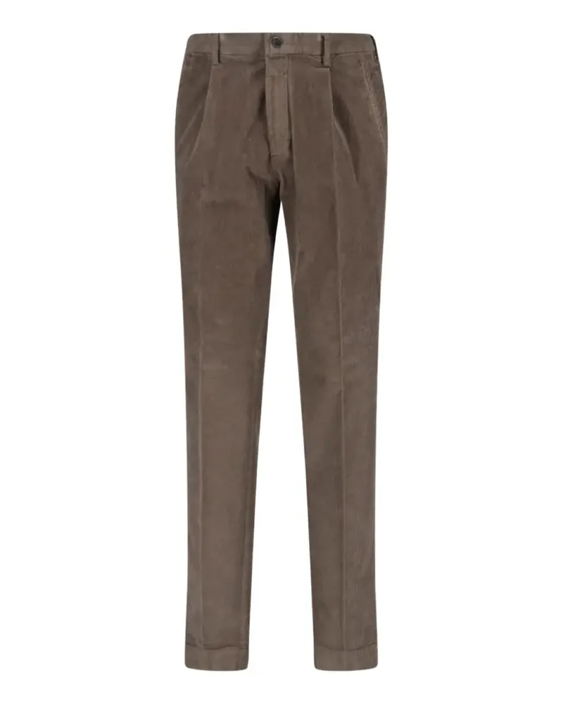 Incotex Cordhose mit Falten - Braun Braun