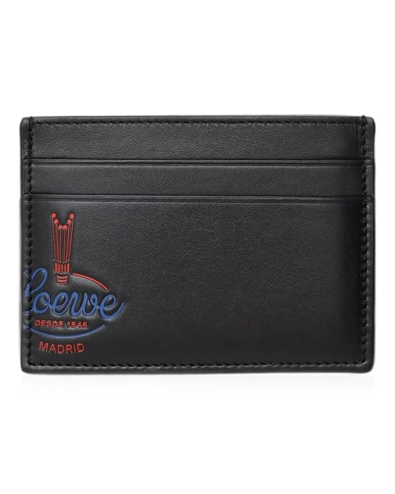 Loewe logo-print cardholder - Schwarz Schwarz