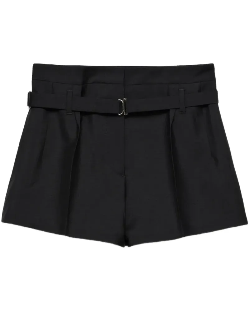 Prada Klassische Shorts mit Gürtel - Schwarz Schwarz