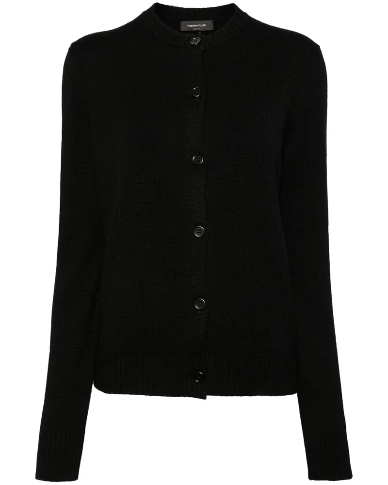 Fabiana Filippi Gerippter Cardigan Schwarz