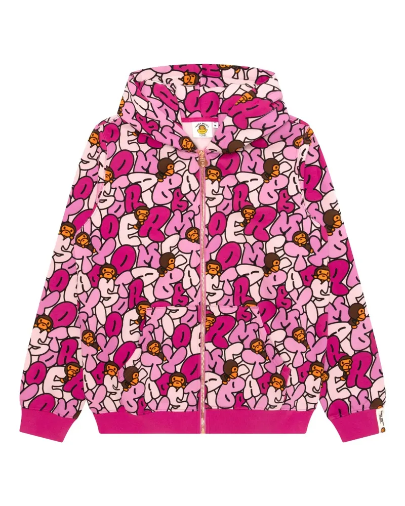 BAPE Kapuzenjacke mit Print - Rosa Rosa