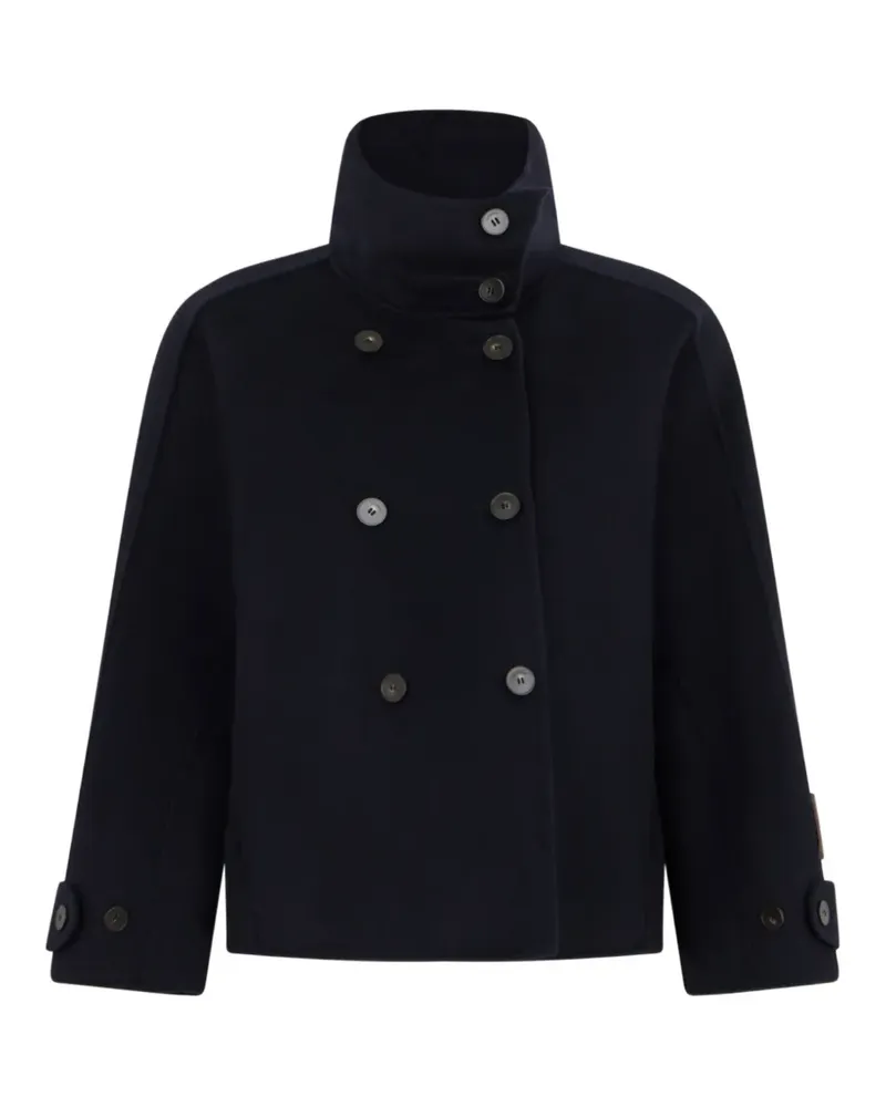 Slowear Doppelreihige Jacke mit Stehkragen - Blau Blau
