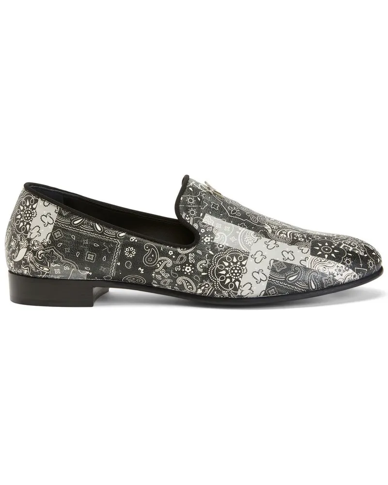 Giuseppe Zanotti Gipsy Lewis Loafer mit Bandana-Print - Schwarz Schwarz