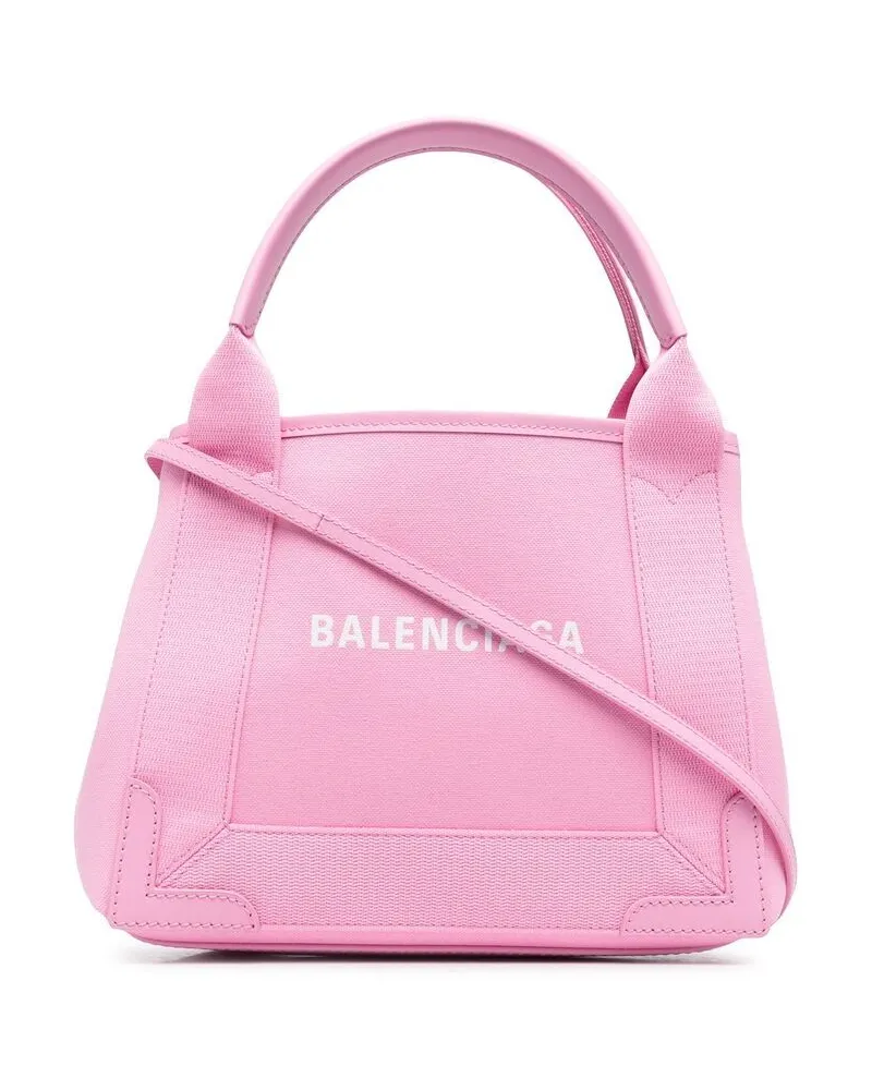 Balenciaga logo-print canvas tote - Rosa Rosa