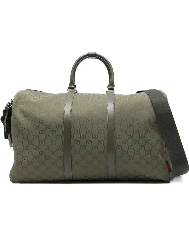 Gucci Mittelgroße Reisetasche mit GG Monogramm - Grün Grün
