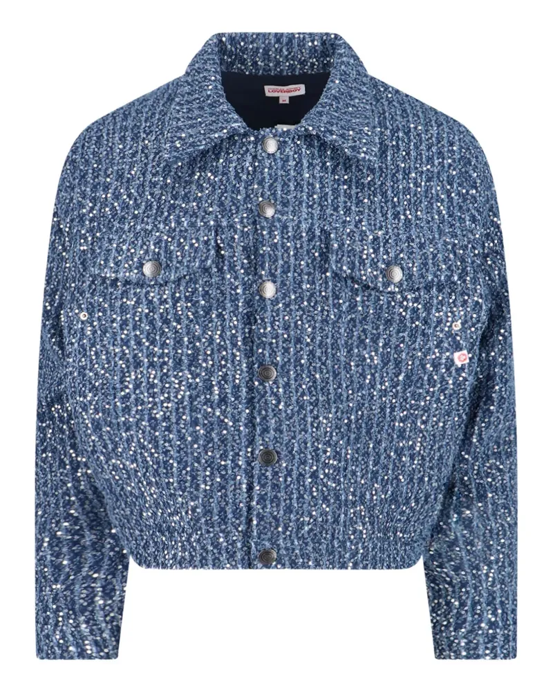 Charles Jeffrey Loverboy Jeansjacke mit Pailletten - Blau Blau