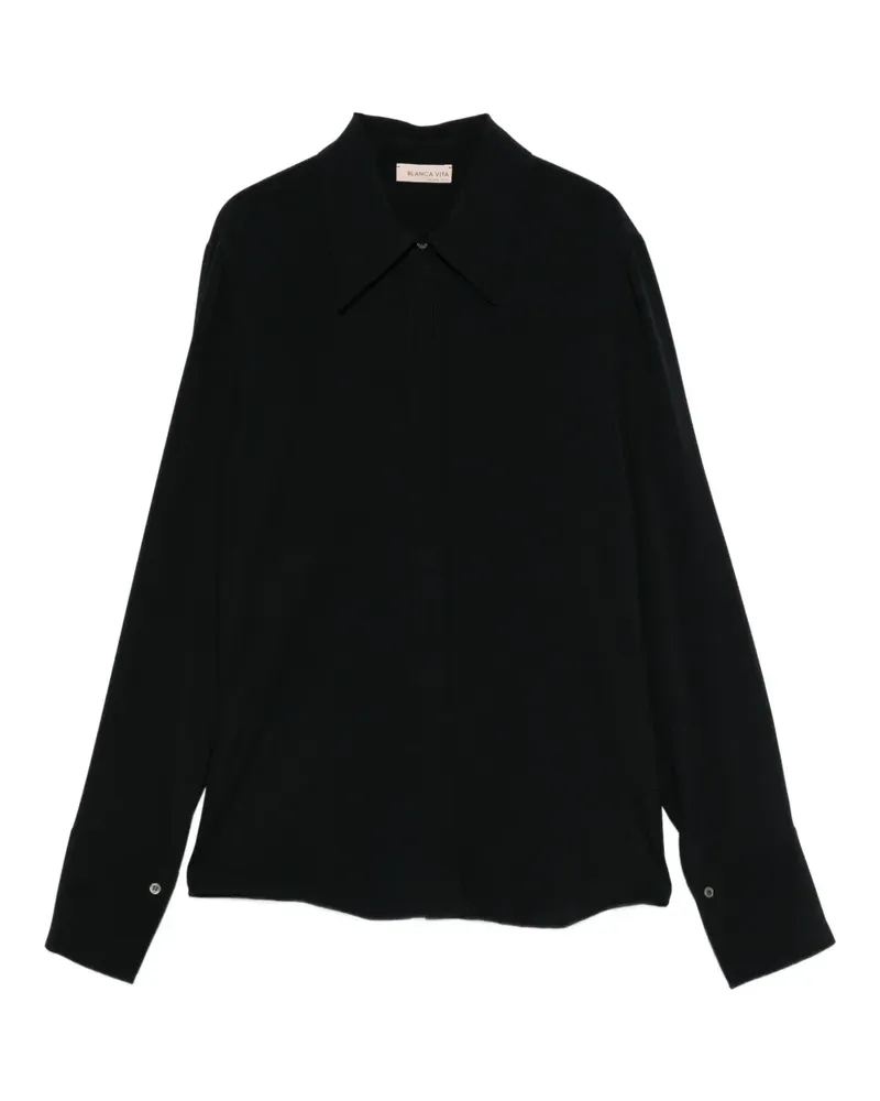 Blanca button-up shirt - Schwarz Schwarz