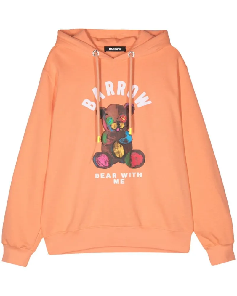 BARROW Hoodie mit Logo-Print Orange