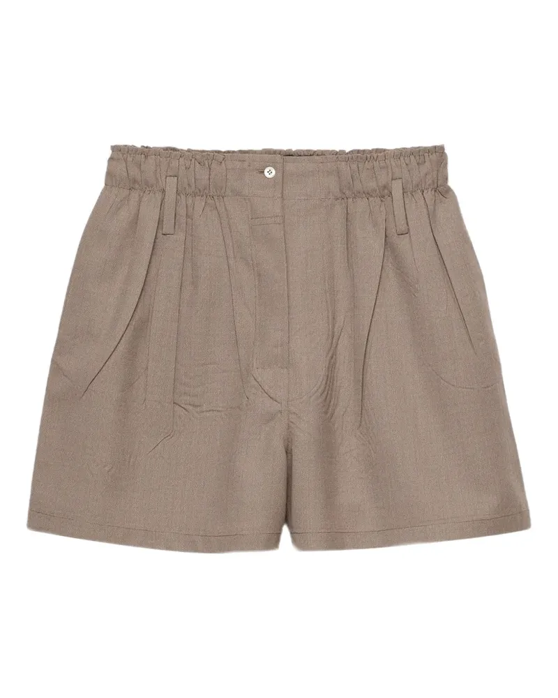 Prada Mouliné-Shorts aus Wolle - Braun Braun