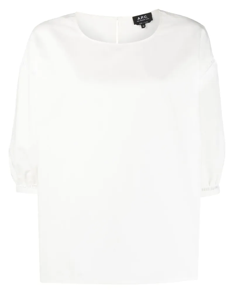A.P.C. Georgia Bluse mit Lochmusterdetails - Weiß Weiß