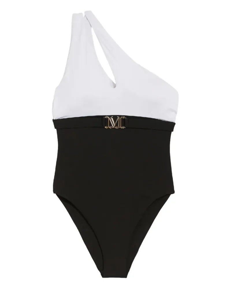 Max Mara Carlotta One-Shoulder-Badeanzug - Schwarz Schwarz