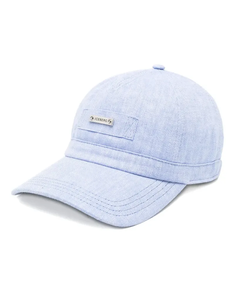 Iceberg Baseballkappe mit Logo-Schild - Blau Blau